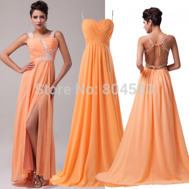 2 Styles Cheap Clothes China Chiffon Long Formal Evening Dress Prom Dresses Floor Length Long Party Gown Women Backless 602545