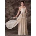 Apricot Crystal Beads Long Corset Evening dress Empire Chiffon Party Gown Formal dresses Women Special Occasion Prom Ball CL6259