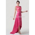 Best Sales Grace Karin Lace Appliques Bandage dress Short Front Long Back Evening Gown Prom dresses  Satin CL6246