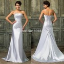 Best Selling Summer Sleeveless Silver Satin Bodycon Dress Floor Length Sexy Evening Prom dresses Long Party Gown Plus Size 2427