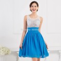 Big Sale Grace Karin Sleeveless Beading Knee Length Chiffon Party Gown Formal Prom dresses Short Evening dress Celebrity CL7508
