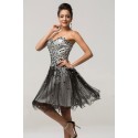Black Sweetheart Beading Short Prom dress A Line Evening Dresses Women Custom Made Special Occasion Party Gown 6137