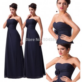 Dark Navy Sexy Sleeveless Summer Maxi Long Prom Dress Party Homecoming Ball Evening dresses Floor Length Formal Gowns 3442