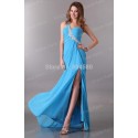 Elegant Design 3 colors One shoulder Floor length women summer dress Sexy Prom dresses Long Evening party Gown CL3183