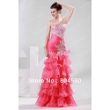 Elegant DesignGrace Karin Stock Strapless Organza women Evening Dress Fashion Prom party Gown Long Mermaid Dress  CL6073