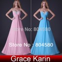 Elegant Fashion Floor Length Blue/Pink Beaded Sleeveless formal dresses Maxi Prom Gown Cheap Evening Party dress Stock  CL3518