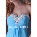 Elegant Fashion Floor Length Blue/Pink Beaded Sleeveless formal dresses Maxi Prom Gown Cheap Evening Party dress Stock  CL3518