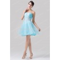 Elegant  Fashion Knee length Strapless Blue Color Sweetheart Women Dress Party Evening Prom dresses Gown CL6178