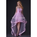 Elegant  Fashion One Shoulder Short Front Long Back Evening Prom dresses sexy Homecoming Women Party Dress Gown CL3829