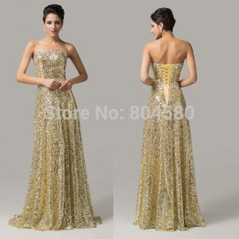 Fashion Women Floor Length Red Carpet Celebrity dresses A Line Formal Party Prom dress Long Evening Gowns with sequins CL6103