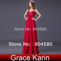  Delivery  Colorful Prom Dresses Sweetheart A-Line Floor-Length Chiffon Evening Gowns CL4101