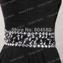  Delivery Grace Karin Floor length Black Chiffon long evening dress Formal Prom Gowns Party Design CL2425