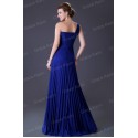  Delivery Stock Women Sexy One Shoulder Pleated Party Gown Long Prom Ball Evening Dress  CL3467