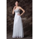   Sexy Pleated Beads Bust A Line Long    Celebrity Dress Long Evening Dresses Prom Gown CL6261