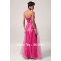 Organza Sweetheart Sleeveless Long Celebrity Party Gown Formal Evening dresses CL6039