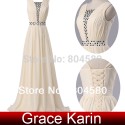  Stock Elegant Beaded Women Chiffon evening dress formal prom dresses Long party gown CL6019