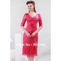 GK Stock Half Sleeve Lace + Chiffon Ball Evening Prom Party Dress Mother of the Bride Dress 8 Size US 2~16 CL4363