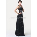 Grace Karin Elegant Black Sexy V neck Backless Long Party Evening dress  Formal Prom Dresses Gown CL6279