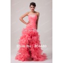 Grace Karin Stock Strapless Organza mermaid Party dresses Trumpet Prom Gown Formal evening dress long CL6072