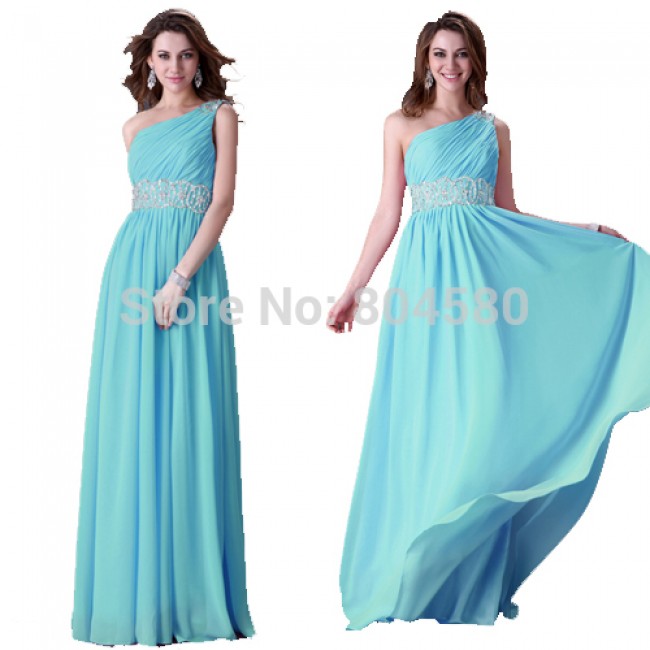 GraceKarin One Shoulder Special Occasion Prom dress   Formal party Dinner Gowns Long Evening Dresses CL3410