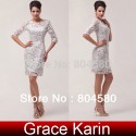  Stock Short Half Sleeve Lace Evening party Dress for Women Special mother of the bride dresses CL6032