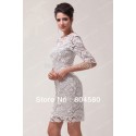  Stock Short Half Sleeve Lace Evening party Dress for Women Special mother of the bride dresses CL6032
