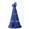Stock One Shoulder Satin Formal Gown Fashion Evening Ball Party Long Dress CL6021
