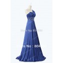 Stock One Shoulder Satin Formal Gown Fashion Evening Ball Party Long Dress CL6021
