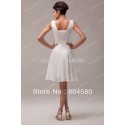 s/lot  Formal Lady Dress Knee-Length Short Bridesmaid dresses White Chiffon Party Gown CL6059