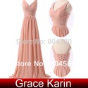  Fashion Women Deep V Neck Chiffon Formal Gown A-line Long Dresses Evening Party Dress CL6010
