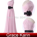 One Shoulder Strapless Long Chiffon Celebrity Dresses Formal Evening Prom Party Dress  In Stock CL6016