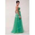 Stock Strapless Sweetheart Floor Length Long Design Formal Evening dress Women Green Prom Party Gown CL6063 (AL12)