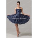 Free shipping Strapless Sequins Short-Length Lady Dress homecoming party dresses evening gowns Formal Prom dress CL6133 (AL12)