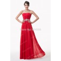 Gorgeous  Actual Images Floor Length Empire Red Chiffon Long prom dress Party Evening Gowns Elegant Formal dresses CL6229