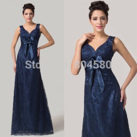 Gorgeous  strapless Lace Mother of the Bride/Groom dresses Floor Length Long evening party dress CL6117 