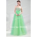 Grace Karin  Beautiful Sleeveless Floor-Length Decorated With Beading Chiffon Prom Dresses Long Evening Gown CL4424