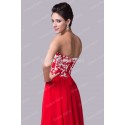 Grace Karin Chinese Style Red Appliques Women Evening Party dress Floor Length Long Chiffon Sweetheart Prom dresses CL6175