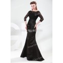 Grace Karin Floor Length Mother of the Bride dresses Black Red Color Long Sleeve Lace Prom dress Formal Evening Gown CL4524