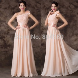 Grace Karin Lace Up Back One Shoulder Women long dress Chiffon Prom Party Gown Formal Evening dresses   Fashion CL6194