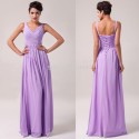 Grace Karin Purple Blue  Fashion Women Deep V Neck Chiffon Prom Gown Long Evening Party Dresses Formal Celebrity dress CL6010