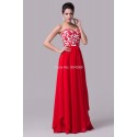 Grace Karin Red Appliques   Empire A Line Slim Chiffon evening dress Floor Length prom Gown Formal Party dresses CL6175