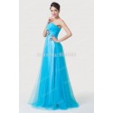 Grace Karin Women Summer  Fashion Floor length Tulle Long Corset Special Evening Dress Blue Formal Prom Ball Gown CL6243