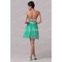 Grace Karion Strapless Knee Length Green Backless Special Occasion Dresses Chiffon Cocktail Dress Short party Gown CL6105 