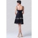 Grace Karin Fashion Style Casual V neck Chiffon Little black dress A Line Prom dresses Short Formal evening gowns 6180