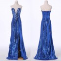Grace Karin Open Side Blue Black Purple Sequins Long Bandage Prom dress Women Sweetheart Wedding Party Dresses 6291