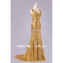 High Quality Charming Grace Karin Stock Sequins Deep V Long Prom Gown Formal Evening Dress Party  CL6052