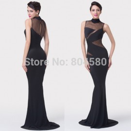 Hot Design Grace Karin High Neck Sheath Mermaid prom dresses Women Long Evening Party dress Sexy Bodycon Bandage Gown CL6274