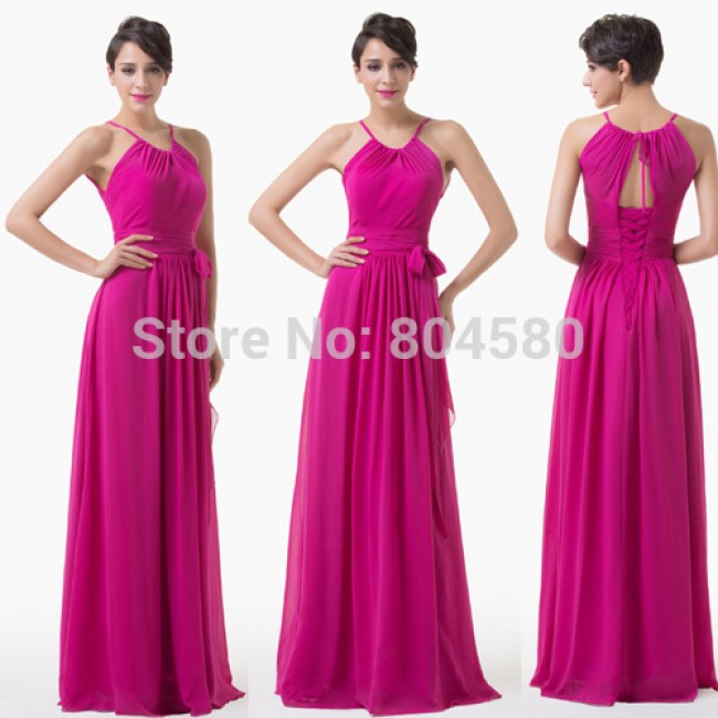Hot Grace Karin A Line Casual Women Summer Dress Backless Special Evening Prom dresses For Party Long Beach Gown CL6206