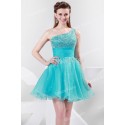 Hot Selling Grace Karin Stock One Shoulder Pleated Party Gown Knee length Short Prom Homecoming Evening Dresses  CL4414