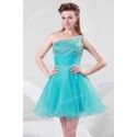 Hot Selling Grace Karin Stock One Shoulder Pleated Party Gown Knee length Short Prom Homecoming Evening Dresses  CL4414